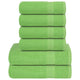 Ensemble de serviettes Vidaxl 6 pièces 360 g m² 100% coton vert pomme