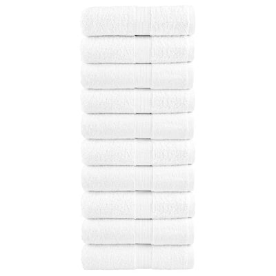 VidaXL serviettes invités solund 10 pcs 600 g m² 30x50 cm blanc