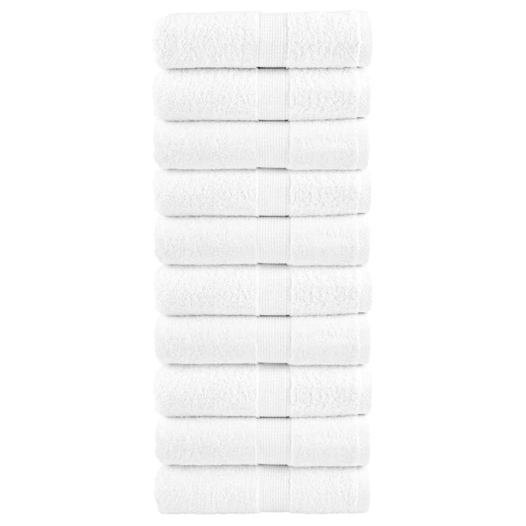 VidaXL serviettes invités solund 10 pcs 600 g m² 30x50 cm blanc