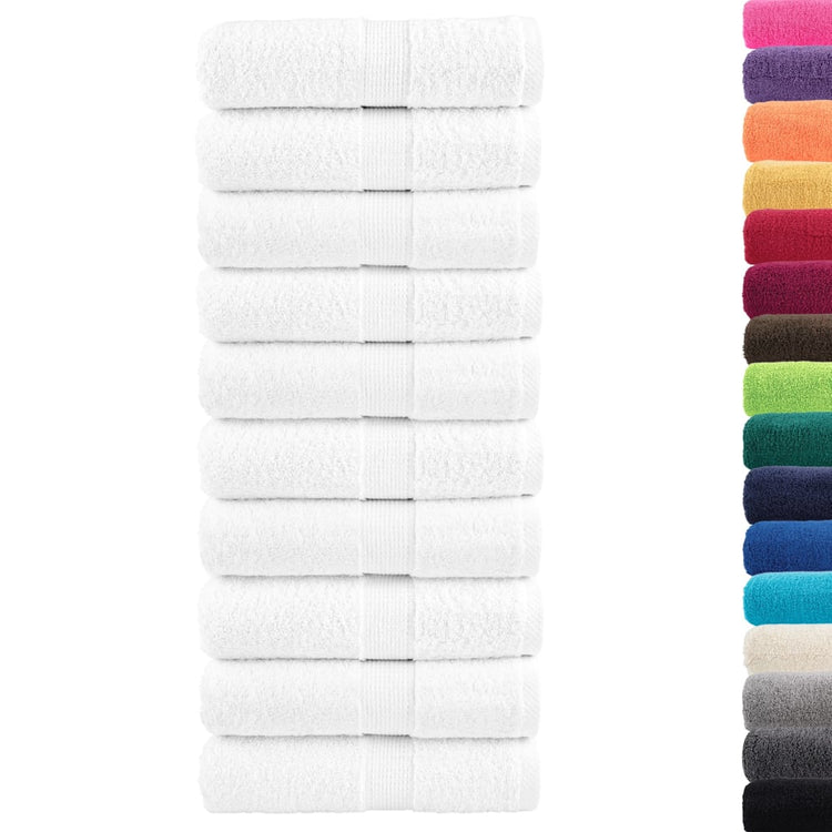 VidaXL serviettes invités solund 10 pcs 600 g m² 30x50 cm blanc