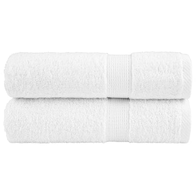 Serviettes de bain vidaxl solund 2 pcs 600 g m² 70x140 cm blanc