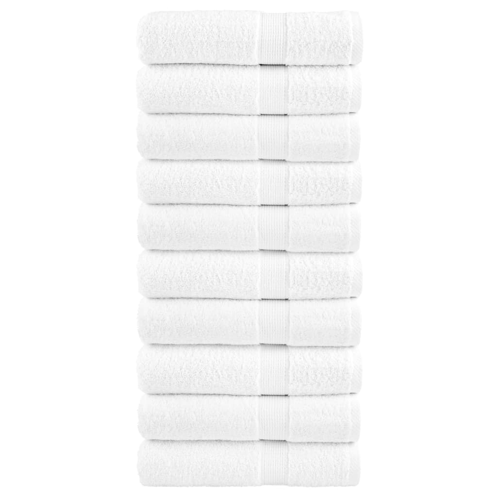 Serviettes de bain vidaxl solund 10 st 600 g m² 70x140 cm blanc