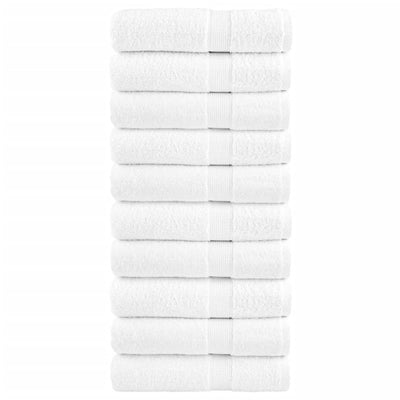 Serviettes de bain vidaxl solund 10 st 600 g m² 100x150 cm blanc