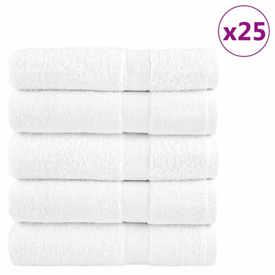 Serviettes de bain vidaxl solund 25 st 600 g m² 100x150 cm blanc