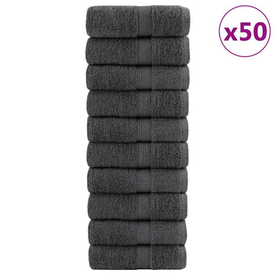 Vidaxx débarbouillettes solund 50 pièces 600 g m² 15x21 cm anthracite