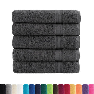 Serviettes de bain vidaxl solund 25 st 600 g m² 70x140 cm anthracite