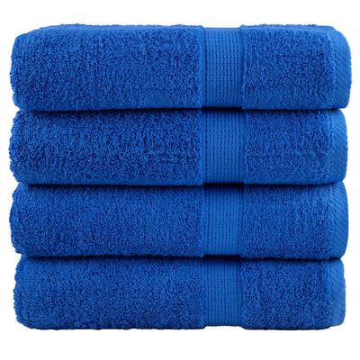 Serviettes de bain vidaxl solund 4 pcs 600 g m² 100x150 cm bleu