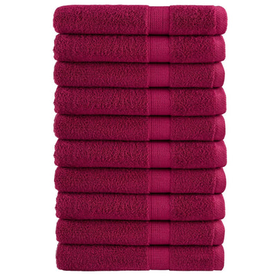 Serviettes de sauna Vidaxl Solund 10 pcs 600 g m² 80x200 cm Bordeaux