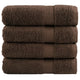 Serviettes de bain Vidaxl Solund 4 pcs 600 g m² 70x140 cm brun