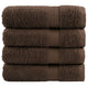 Serviettes de bain Vidaxl Solund 4 pcs 600 g m² 100x150 cm brun