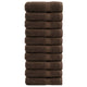 Serviettes de bain vidaxl solund 10 st 600 g m² 100x150 cm brun
