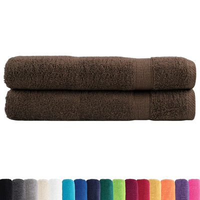Serviettes Vidaxl Solund 2 PCS 600 g m² 100x200 cm brun