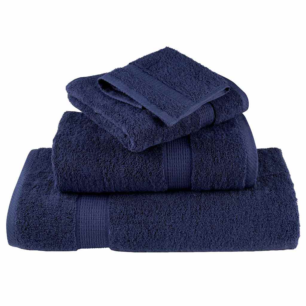 VidaXL serviette invité solund bleu marine 550 g/m²