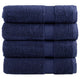 Serviettes de bain vidaxl solund 4 pcs 600 g m² 100x150 cm bleu marin