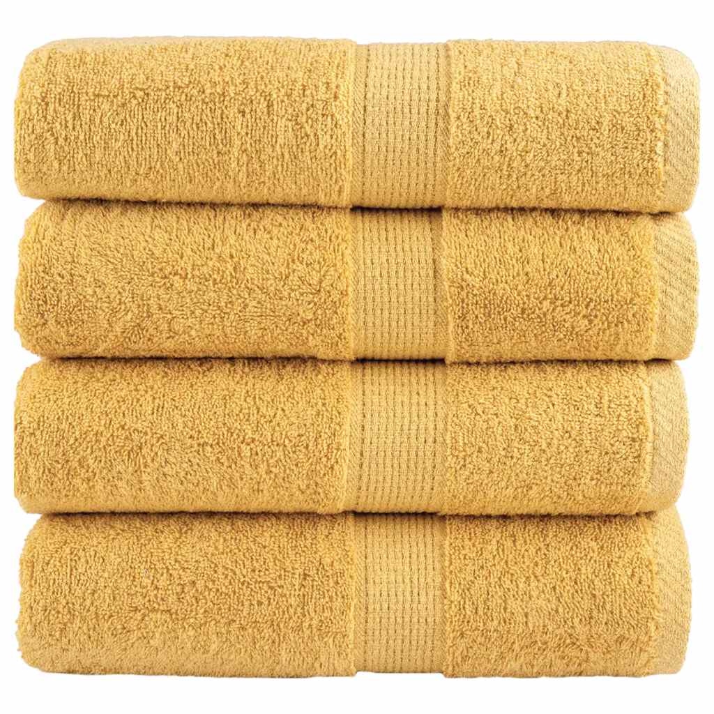 Vidaxl Guest Wipes Solund 4 PCS 600 g m² 30x30 cm de couleur or