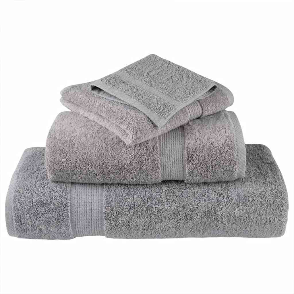 VidaXL serviette invité solund gris 550 g/m²
