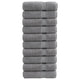 Serviettes de bain Vidaxl Solund 10 pcs 600 g m² 100x150 cm gris
