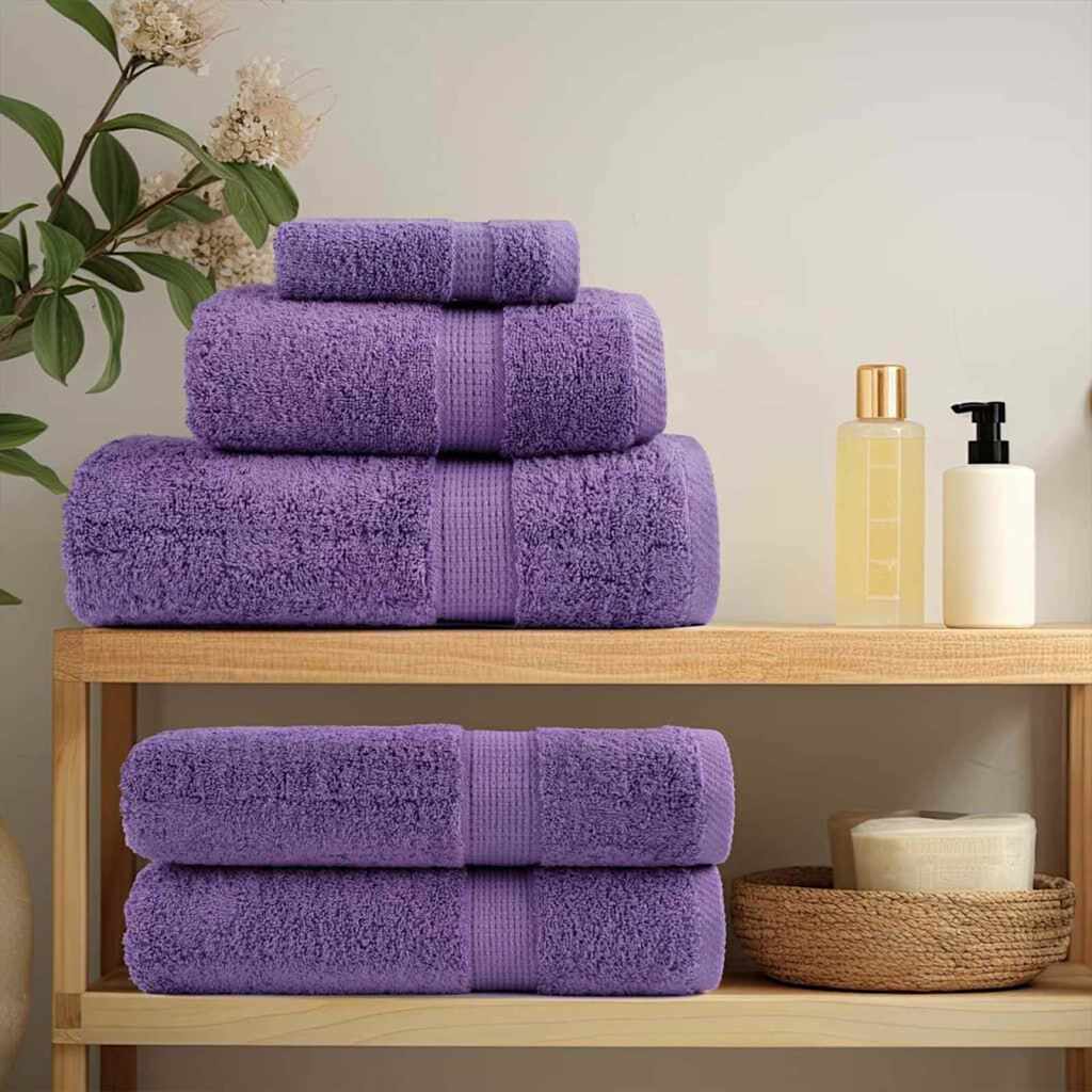 VidaXL serviette invité solund violet 550 g/m²