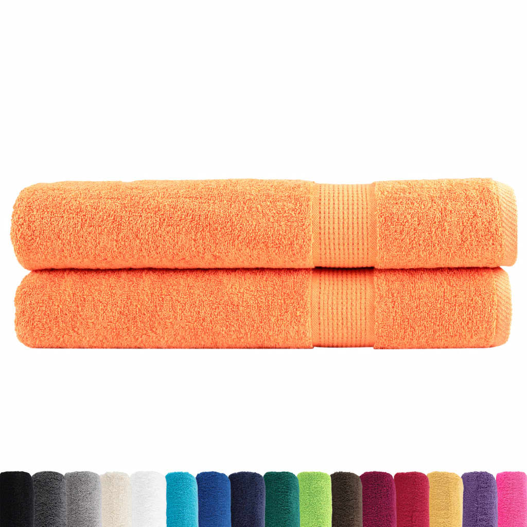 Serviettes Vidaxl Solund 2 PCS 600 g m² 100x200 cm orange
