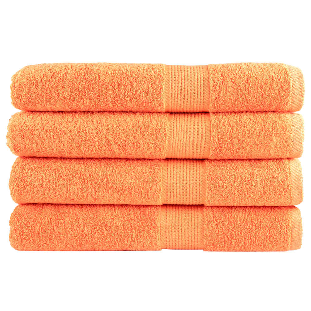 Serviettes Vidaxl Solund 4 st 600 g m² 100x200 cm orange