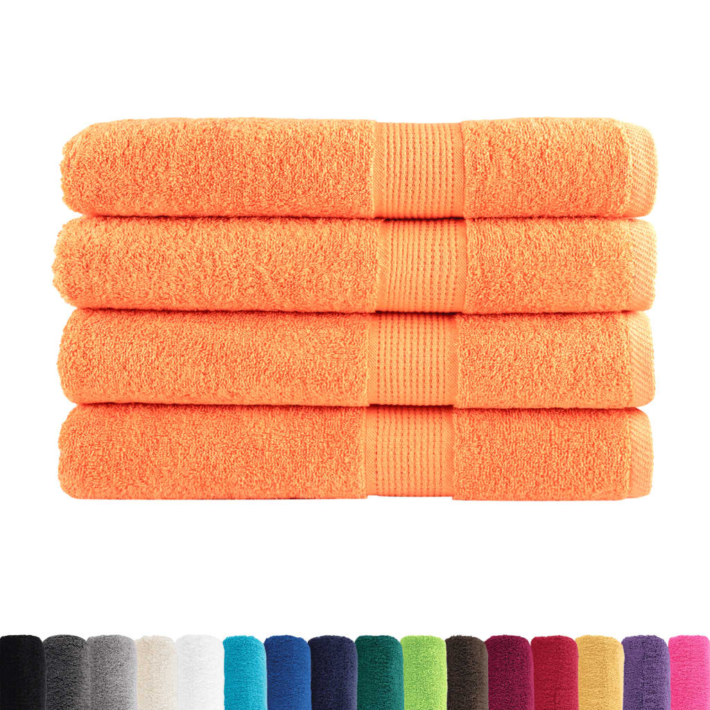 Serviettes Vidaxl Solund 4 st 600 g m² 100x200 cm orange