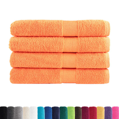 Serviettes Vidaxl Solund 4 st 600 g m² 100x200 cm orange