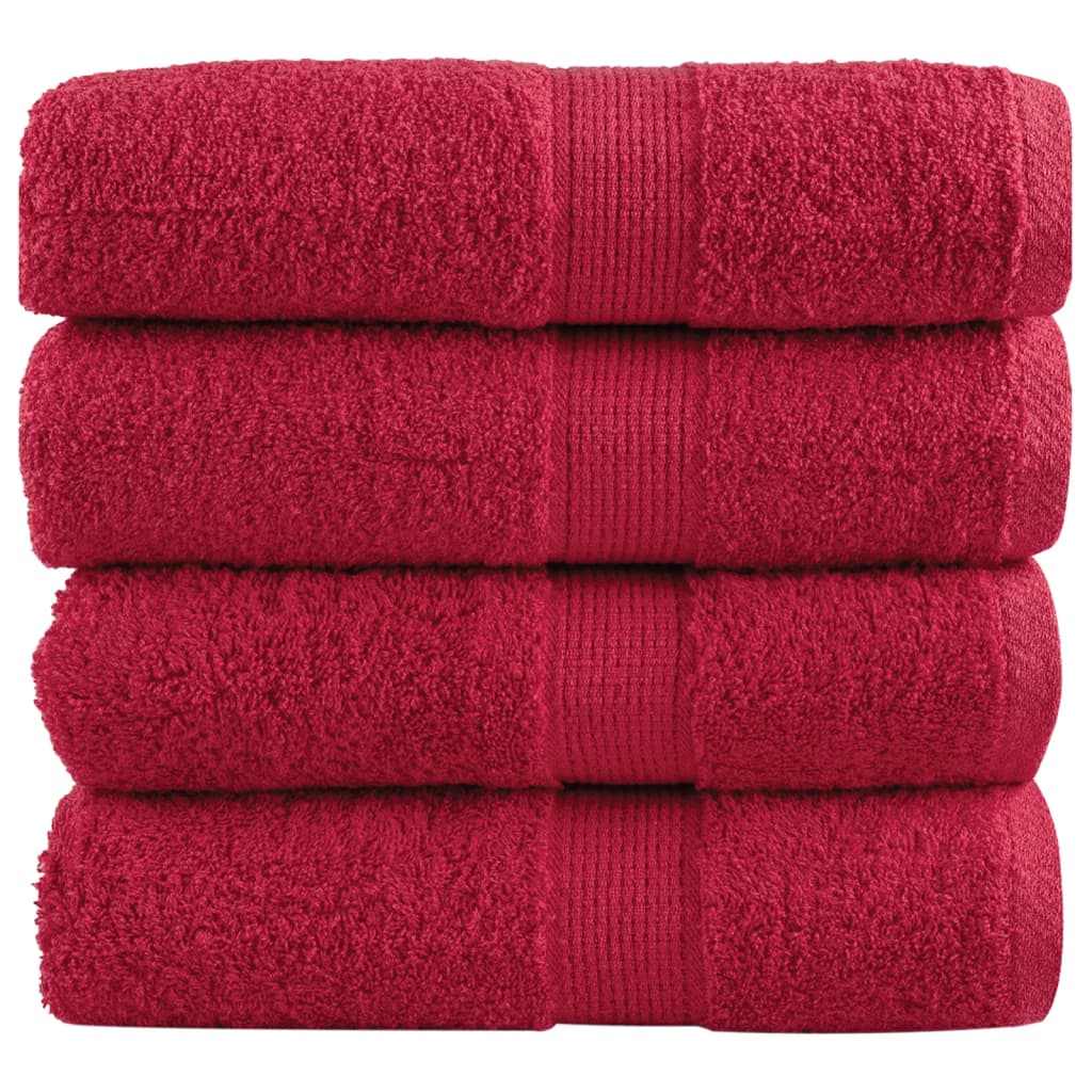 Vidaxl Guest Wipes Solund 4 PCS 600 g m² 30x30 cm rouge