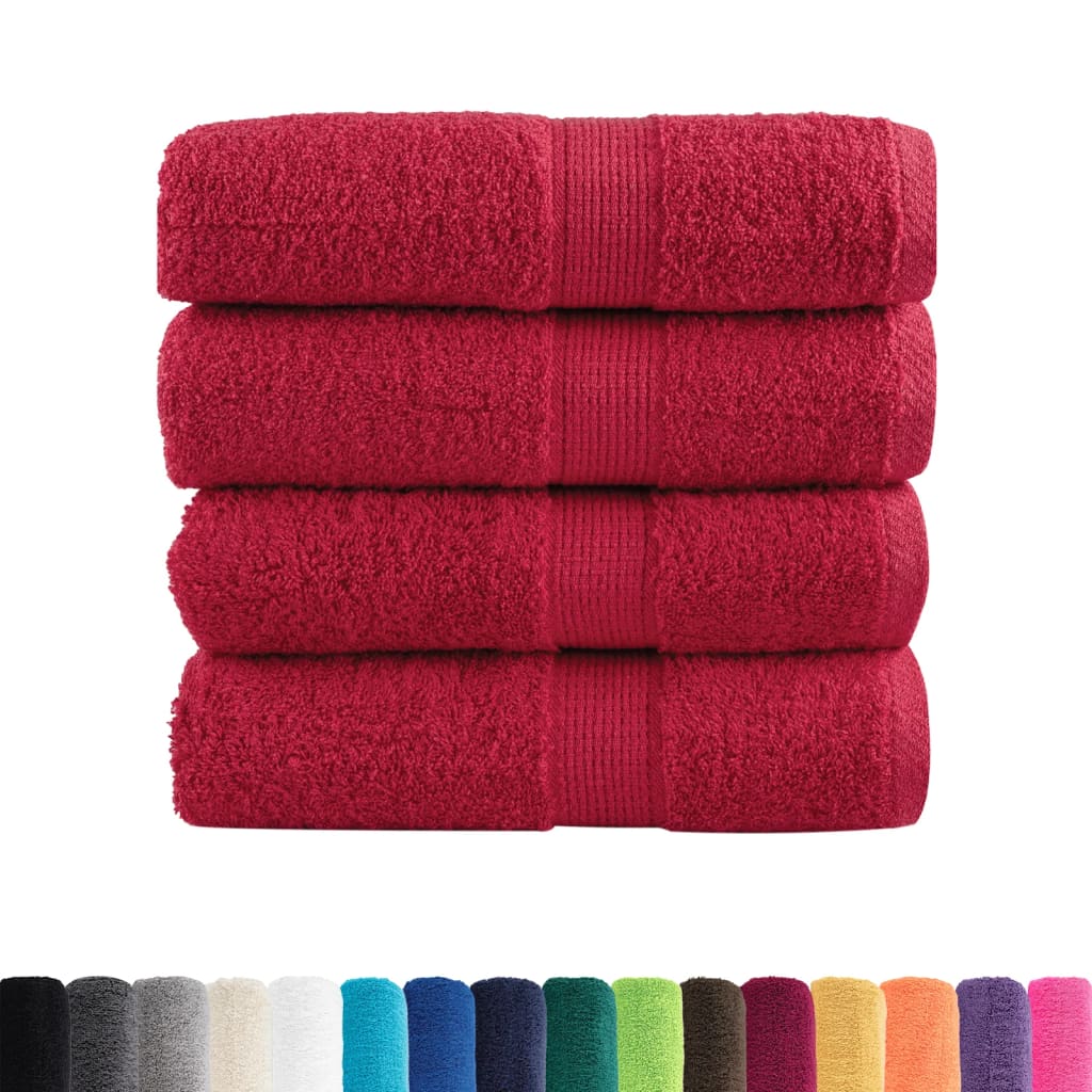 Vidaxl Guest Wipes Solund 4 PCS 600 g m² 30x30 cm rouge
