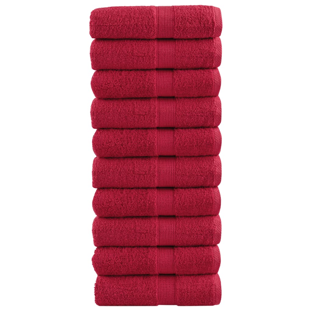 Vidaxl Guest Wipes Solund 10 PCS 600 g m² 30x30 cm rouge