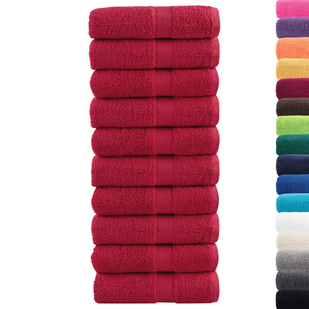 Vidaxl Guest Wipes Solund 10 PCS 600 g m² 30x30 cm rouge