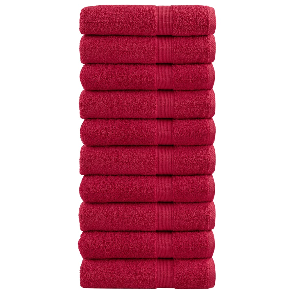 Serviettes Vidaxl Solund 10 st 600 g m² 50x100 cm rouge