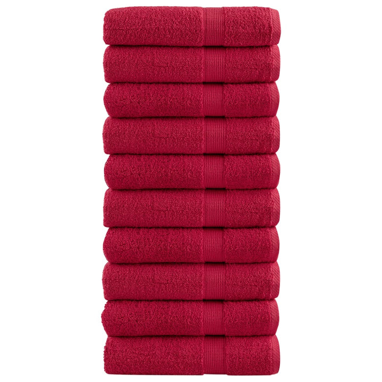 Serviettes Vidaxl Solund 10 st 600 g m² 50x100 cm rouge