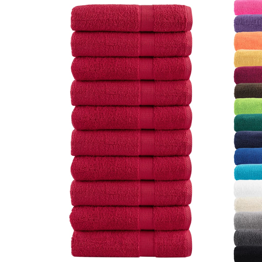 Serviettes Vidaxl Solund 10 st 600 g m² 50x100 cm rouge