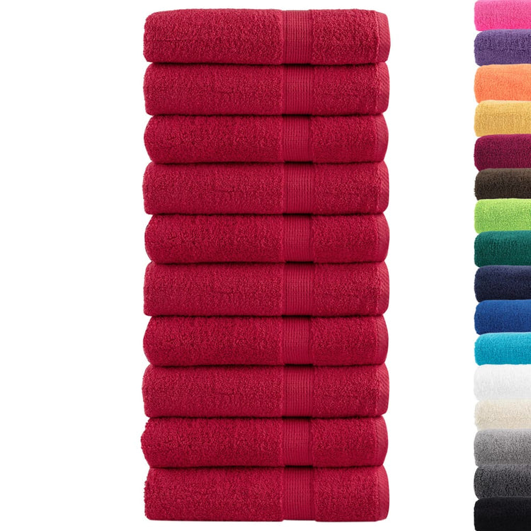 Serviettes Vidaxl Solund 10 st 600 g m² 50x100 cm rouge