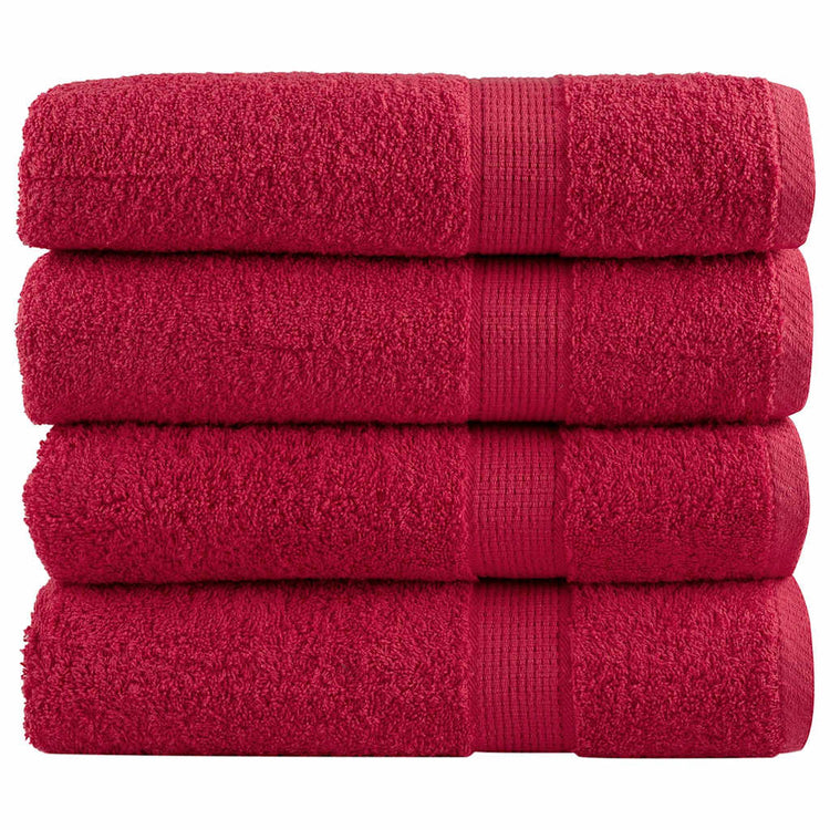 Serviettes de bain vidaxl solund 4 pcs 600 g m² 100x150 cm