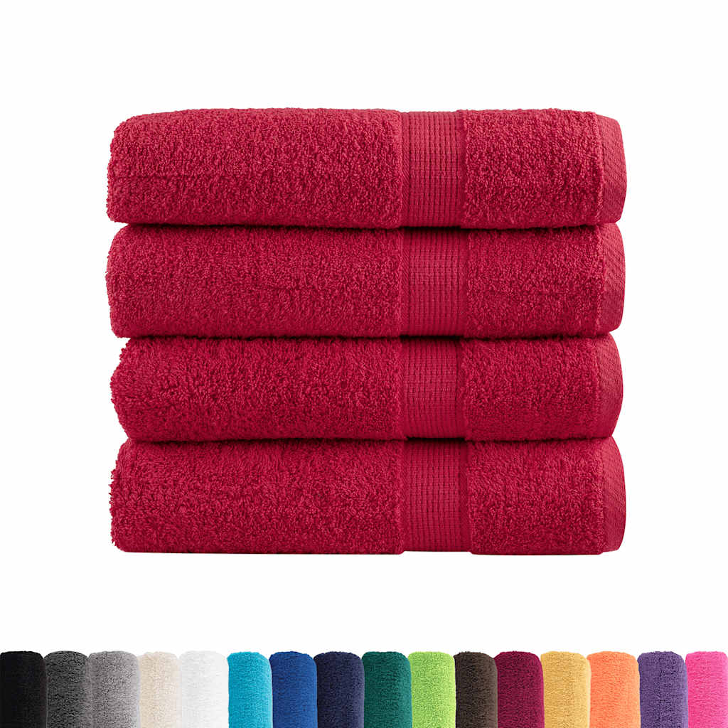 Serviettes de bain vidaxl solund 4 pcs 600 g m² 100x150 cm