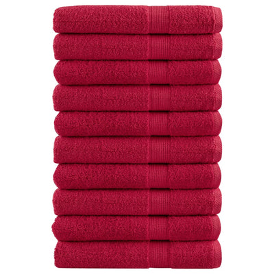 Serviettes vidaxl solund 10 st 600 g m² 100x200 cm rouge