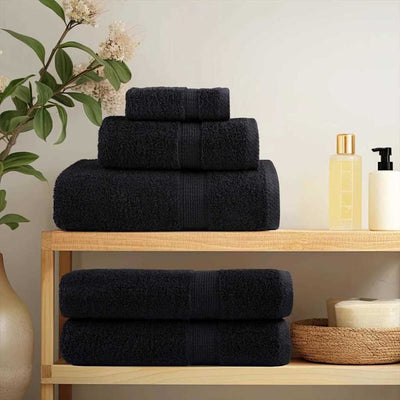 VidaXL serviette invité solund noir 550 g/m²