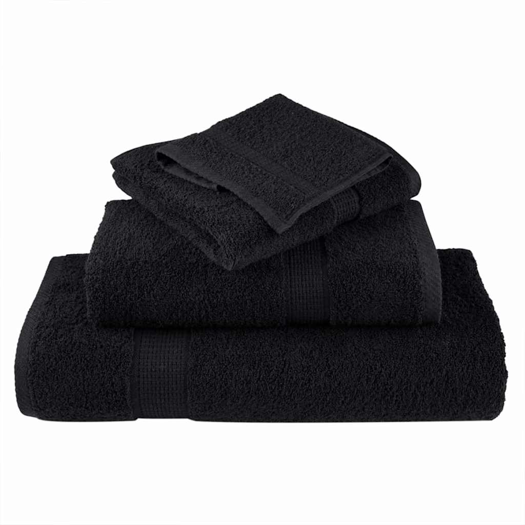 VidaXL serviette invité solund noir 550 g/m²