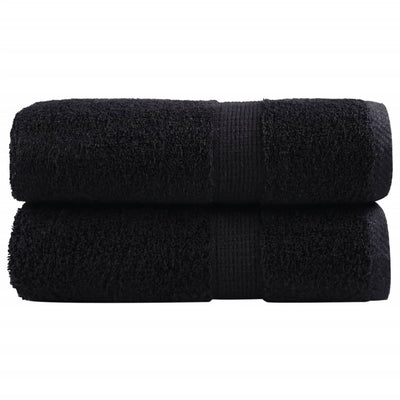 VidaXL serviettes invités solund 2 pcs 600 g m² 30x50 cm noir