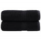 VidaXL serviettes invités solund 2 pcs 600 g m² 30x50 cm noir