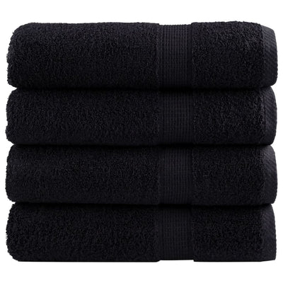 Serviettes Vidaxl Solund 4 PCS 600 g m² 50x100 cm noir
