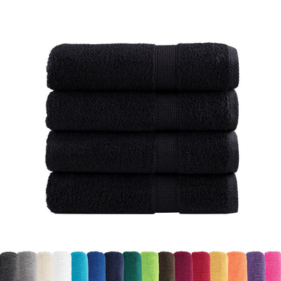 Serviettes Vidaxl Solund 4 PCS 600 g m² 50x100 cm noir