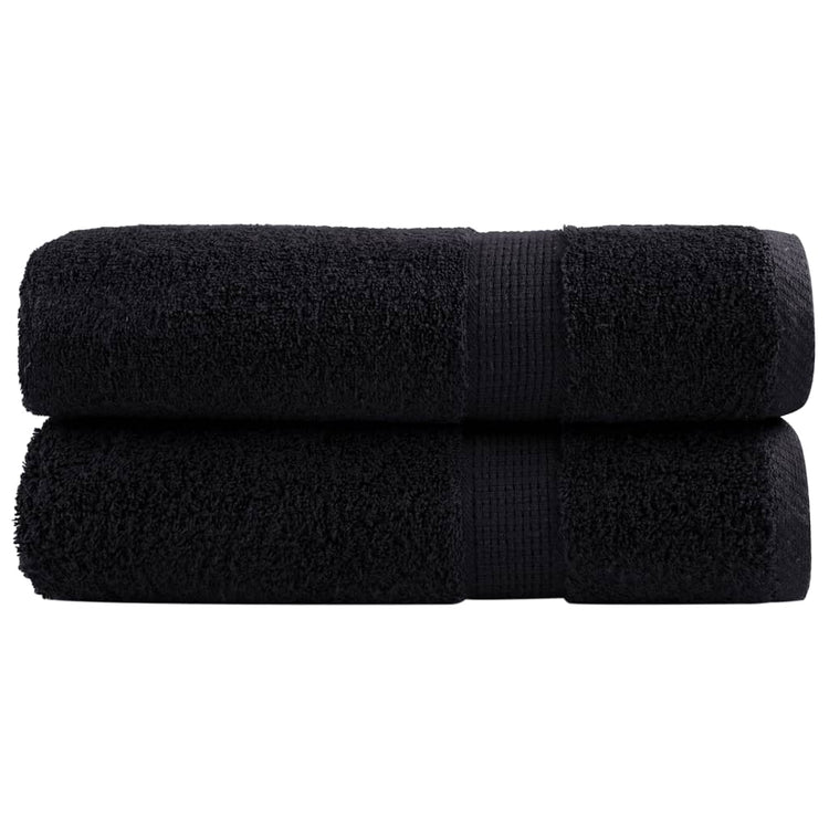 VidaXL serviettes de bain solund 2 pcs 600 g m² 70x140 cm noir