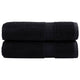 VidaXL serviettes de bain solund 2 pcs 600 g m² 70x140 cm noir