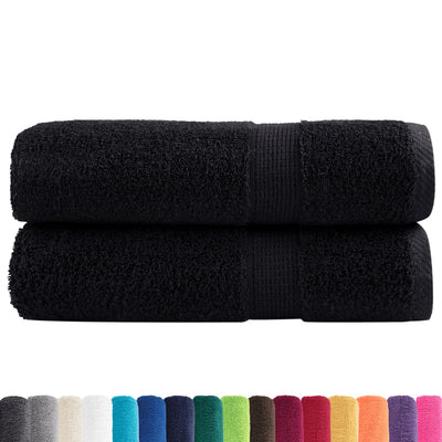 VidaXL serviettes de bain solund 2 pcs 600 g m² 70x140 cm noir