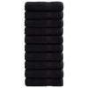 Serviettes de bain vidaxl solund 10 st 600 g m² 70x140 cm noir