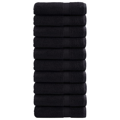 Serviettes de bain vidaxl solund 10 st 600 g m² 70x140 cm noir