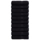 Serviettes de bain vidaxl solund 10 st 600 g m² 70x140 cm noir