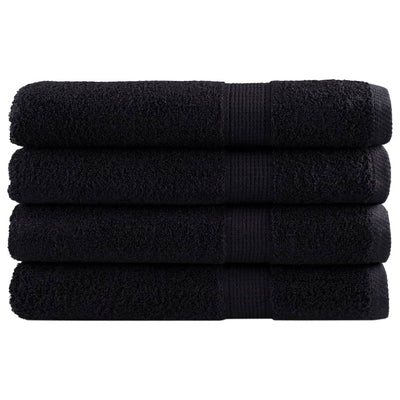 Serviettes Vidaxl Solund 4 pcs 600 g m² 100x200 cm noir